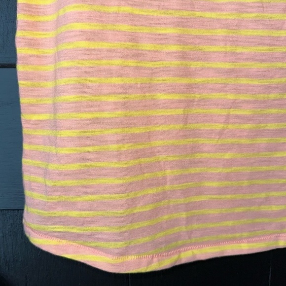 Free People WE THE FREE Night Sky Striped Boho T Shirt in Summer Rose Sz L - Picture 10 of 13